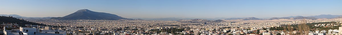 Athén városképe a Melissiáról