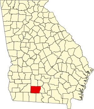 Map of Georgia highlighting Colquitt County