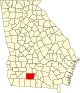 State map highlighting Colquitt County