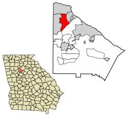 Location in DeKalb County and the state of Georgia