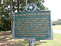 Image 16Mt. Zion Church state history marker near Philadelphia, Mississippi (from Freedom Summer)