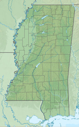 Location of Arkabutla Lake in Mississippi, USA.