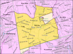 U.S. Census map of Melville