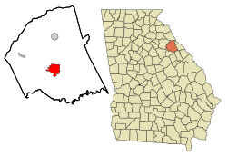 Location in Wilkes County and the state of Georgia