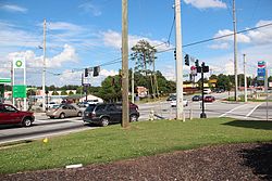 Intersection in Belvedere Park, Georgia