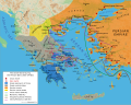 Image 33Map showing events of the first phases of the Greco-Persian Wars. (from Ancient Greece)