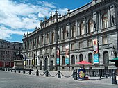 Museo Nacional de Arte with the Equestrian statue of Charles IV of Spain in forefront