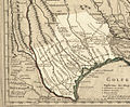 Image 14Texas in 1718, Guillaume de L'Isle map, approximate state area highlighted, northern boundary was indefinite. (from History of Texas)