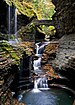 Rainbow Bridge and Falls at Watkins Glen State Park.