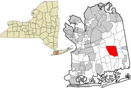 Location in Nassau County and the state of New York.