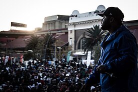 Cassper Nyovest pictured performing in 2014.