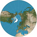 Image 11 Gnomonic projection Map: Strebe, using Geocart A gnomonic projection of a portion of the northern hemisphere, centered on the geographic North Pole. Such projections display all great circles as straight lines, resulting in any line segment on a gnomonic map showing the shortest route between the segment's two endpoints. More selected pictures