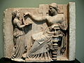 Image 27Gravestone of a woman with her slave child-attendant, c. 100 BC (from Ancient Greece)