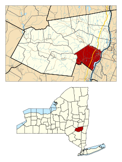 Location in Greene County and the state of New York.