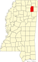 State map highlighting Lee County