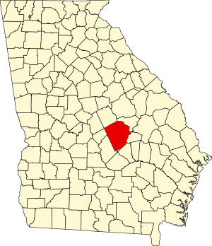 Map of Georgia highlighting Laurens County