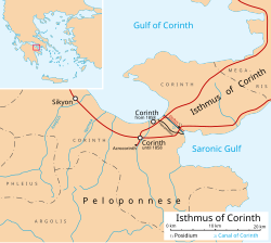 Map of ancient Corinth