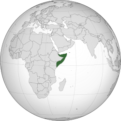 Location of Somalia