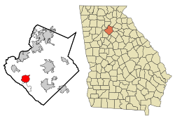 Location in Gwinnett County and the state of Georgia