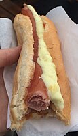 Hot dog from Bæjarins Beztu Pylsur in Iceland