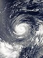 Image 13 Typhoon Noru Photograph credit: NASA; edited by Meow Typhoon Noru was the second-longest lasting tropical cyclone of the northwest Pacific Ocean on record. The fifth named storm of the 2017 Pacific typhoon season, it formed on July 19 and reached peak intensity on July 31 with 175 km/h (110 mph) 10-minute sustained winds. By this time, as shown in this satellite image, the typhoon was located south of Iwo Jima, and had taken on annular characteristics, with a symmetric ring of deep convection surrounding a 30 km (19 mi) well defined eye and fairly uniform cloud top temperatures. Traveling northwestward over an area of low ocean heat content, the eye became enlarged and ragged as the system weakened. By the time Noru made landfall over Wakayama Prefecture, Japan, on August 7, it had been downgraded to a severe tropical storm. It then dissipated over the Sea of Japan on August 9 as an extratropical cyclone. More selected pictures