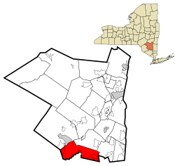 Location in Ulster County and the state of New York.