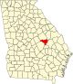 State map highlighting Johnson County