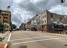 Corner of Main and Depot in downtown Greeneville