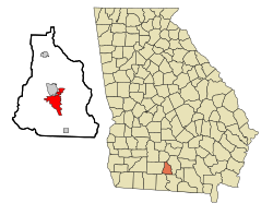 Location in Cook County and the state of Georgia