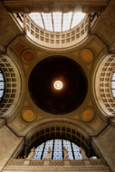 underside of the rotunda's dome as seen from ground level