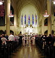 Recession exiting the chancel