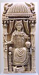Diptych Leaf with a Byzantine Empress; 6th century; ivory with traces of gilding and leaf; height: 26.5 cm (10.4 in); Kunsthistorisches Museum (Vienna, Austria)[227]