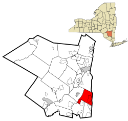 Location in Ulster County and the state of New York.