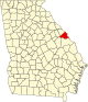 State map highlighting Richmond County