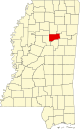 State map highlighting Webster County