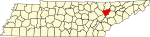 State map highlighting Anderson County