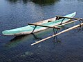 Image 42A common fishing canoe va'a with outrigger in Savaiʻi island, Samoa, 2009 (from Polynesia)