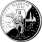 Illinois quarter dollar coin