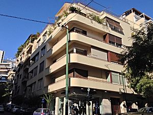 An apartment building in Kolonaki designed by architects Georges Goldberg and Prokopis Vasileiadis and built between 1935–1937.[25]