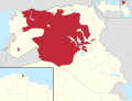 Image 78In red: the area controlled by the Islamic State of Iraq and the Levant (ISIL) proto-state in December 2014 (from 2010s)