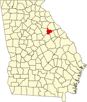 Map of Georgia highlighting Taliaferro County