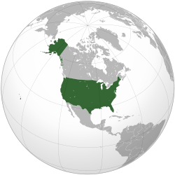 Location of United States