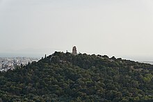 Philopappos Hill and Philopappos Monument from the Acropolis