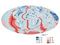 Image 87A map of heat flow from Earth's interior to the surface of Earth's crust, mostly along the oceanic ridges (from Earth)