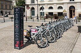 Veturilo bicycle rack at Oboźna Street