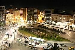 Night view of Omonoia Square.