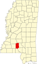 State map highlighting Lawrence County