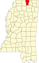 State map highlighting Benton County