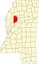 State map highlighting Leflore County