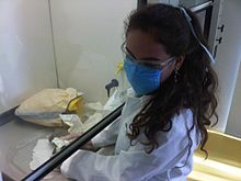 A medical student at a laboratory at the Monterrey Institute of Technology and Higher Education, Mexico City